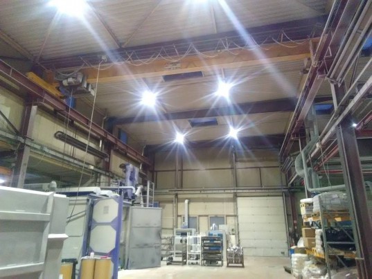 L'entreprise Sappi a investi dans un éclairage LED pour remplacer les néons.